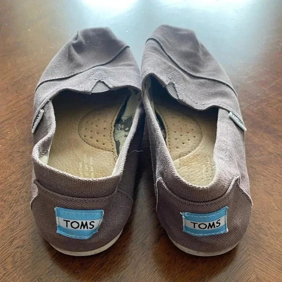 Tom’s Brown Slip On Cotton Casual Rounded Toe Shoes Women’s Size 7 EUC - Picture 6 of 7